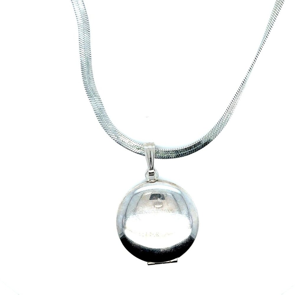 Silver Locket Necklace (n1)